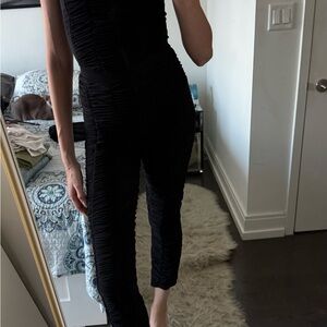 I.am.gia Black Ruched Jumpsuit